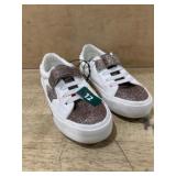 Glitter-Accented White Sneakers