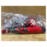 Electric Cleaning Brush Set in Red and Black