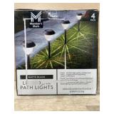 Matte Black Outdoor Path Lights, 4-Pack