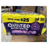 Quilted northern 36 rolls purple and yellow