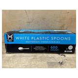 White Disposable Plastic Spoons