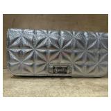 Rebecca minkoff Silver Metallic Clutch Bag with Ge