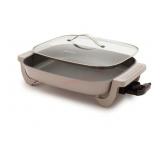 Electric Skillet With Tempered Glass Lid