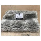 Hotel Plush Silver Bath Rug, 24 x 36 Inches
