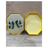 Swarovski Octagon Earrings with Box