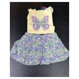 Infant 18M Butterfly Top and Floral Skirt Set