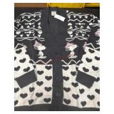 Women's Snoopy Cardigan, Medium, Black