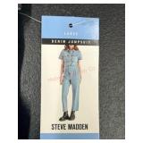 Steve Madden Denim Jumpsuit, Large