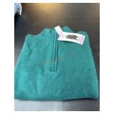Women's Small Green Quarter-Zip Sweater