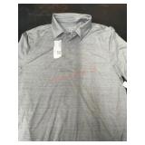Gray Performance Polo Shirt, Size M