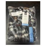Black and White Plaid Shacket, Size L