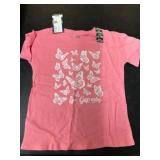 Pink Butterfly Graphic T-Shirt