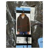 Full Zip Textured Hoodie, Size Large