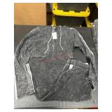 Gray Pullover Hoodie and Jogger Set, Size 3X