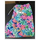 Mens XXL Swim Shorts with Tropical Print