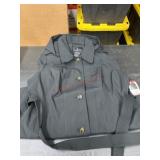 Black Women's Coat With Belt, Size X-Large