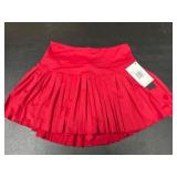 Red Pleated Women's Skirt, Size Small