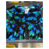 Women's XL Dress with Blue and Green Pattern