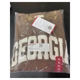 Womens XL Sweater in Brown with Georgia Print