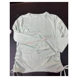 Women's Small Long-Sleeve Mint Shirt