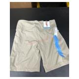 Womens large Beige Athletic Shorts With Tags
