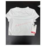 Women's White Cropped Tee XS