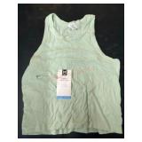 Ribbed Crewneck Tank Top, Size L