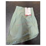 Ladies' Green Athletic Shorts, Size XL