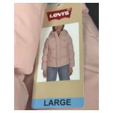 Levi's Pink Puffer Jacket, Size Large