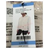 DKNY Ottoman Full Zip Hoodie, Large, Sand