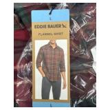 Eddie Bauer Red Plaid Flannel Shirt - Large