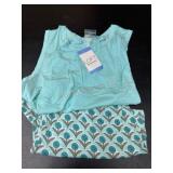 Loft Sleeveless Top and Patterned Skirt Set size l