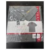 Men's Heather Gray Performance Polo XL