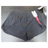Black Athletic Shorts With Elastic Waistband