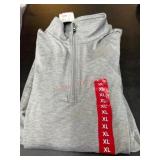 Gray Quarter-Zip Pullover, Size XL