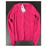 Women's Large Pink Cardigan Sweater