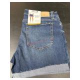 Denim Weekend Shorts With Frayed Hem size 12