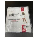 Ladies White Trouser Shorts, Size 14