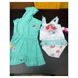 Girls' Hooded Cover-up and Swimwear Set