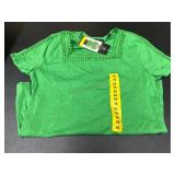 Green Rafaella Short Sleeve Top, Size M