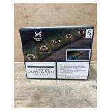 LED Color Changing Solar Disc Lights, 5-Pack