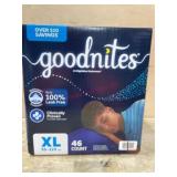 GoodNites XL Bedtime Underwear, 46 Count