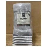 Kitchen Towel Set in Gray and White Stripes