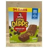 Quaker Chewy Dipps Chocolate Chip Bars - 34 Ct