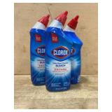 Clorox Toilet Bowl Cleaner, 2-in-1 Action, 3-Pack