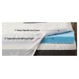 Queen Plush Gel Memory Foam Mattress Topper