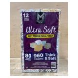 12-Pack 3-Ply Premium Facial Tissues