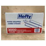 3000 Hefty Paper-Wrapped Straws