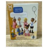 Wooden Doll Set with Six Figures