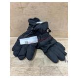 Black Insulated Winter Gloves